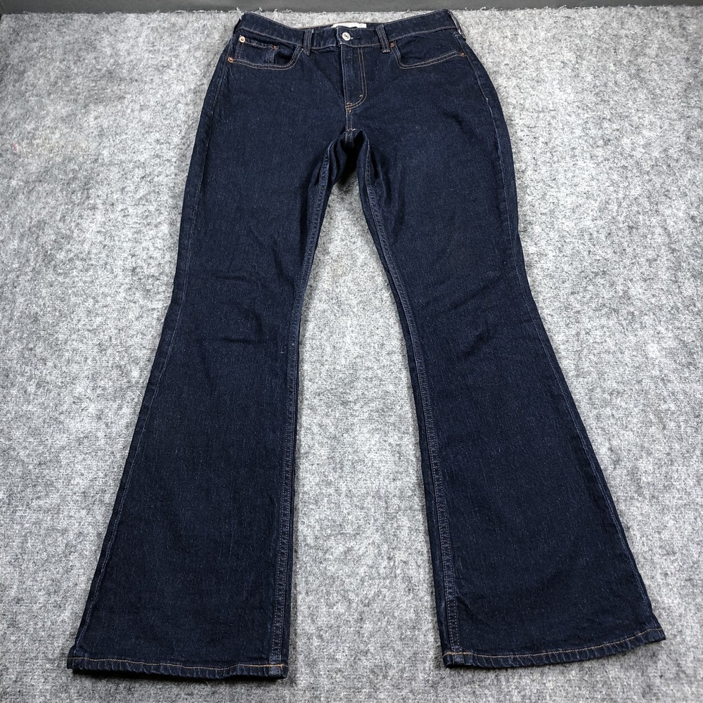 Abercrombie Fitch Curve Love Jeans Womens 28 Dark Wash Mid Rise Bootcut Denim